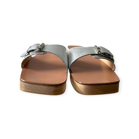 BY FAR Sam Clog Sandals In Silver, Size 41EU New in box - Picture 5 of 14